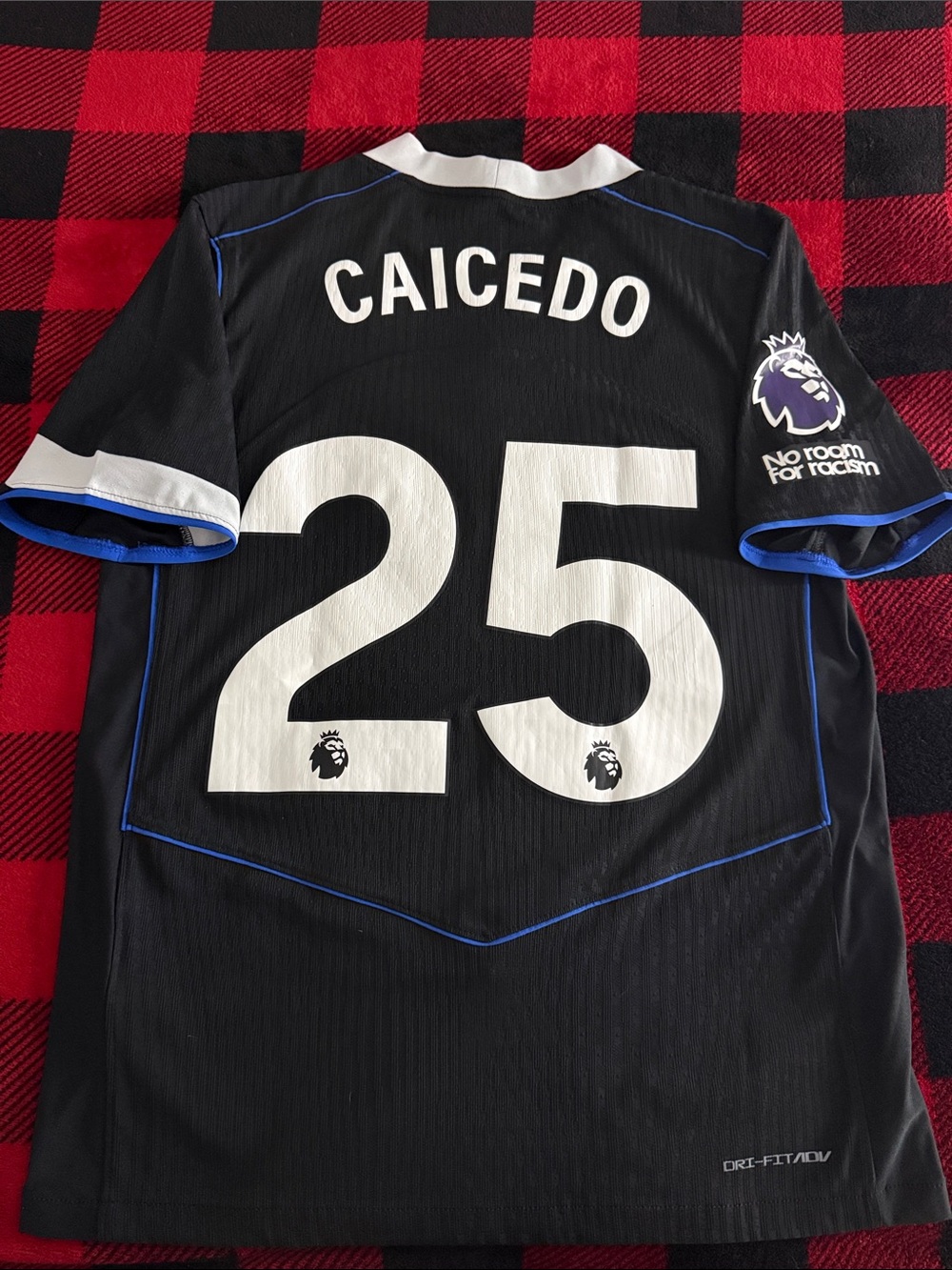 RARE Chelsea FC #25 Moises Caicedo 2025-26 Nike Third Away Player Edition Jersey
